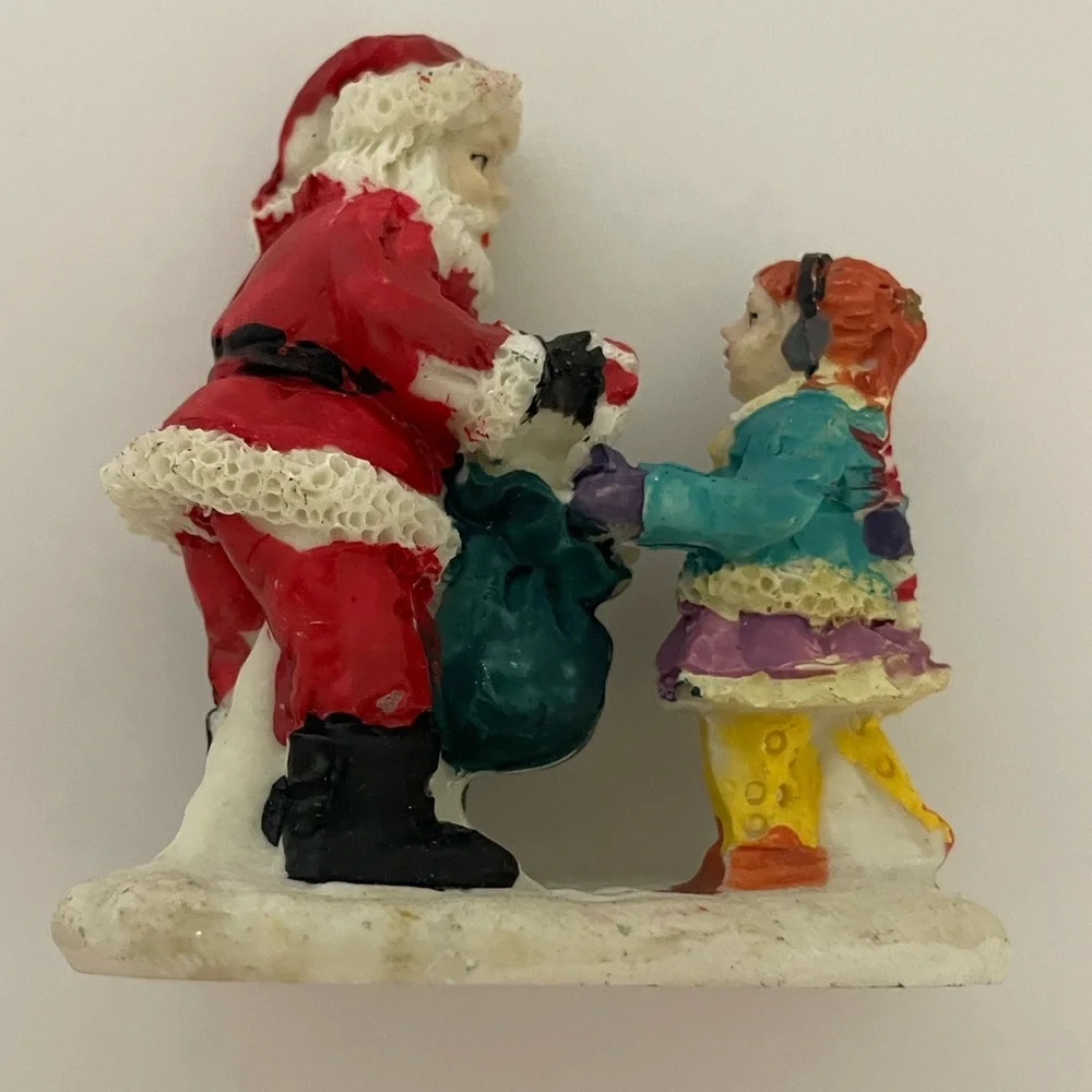 Vintage Set/3 Victorian snow village figurines